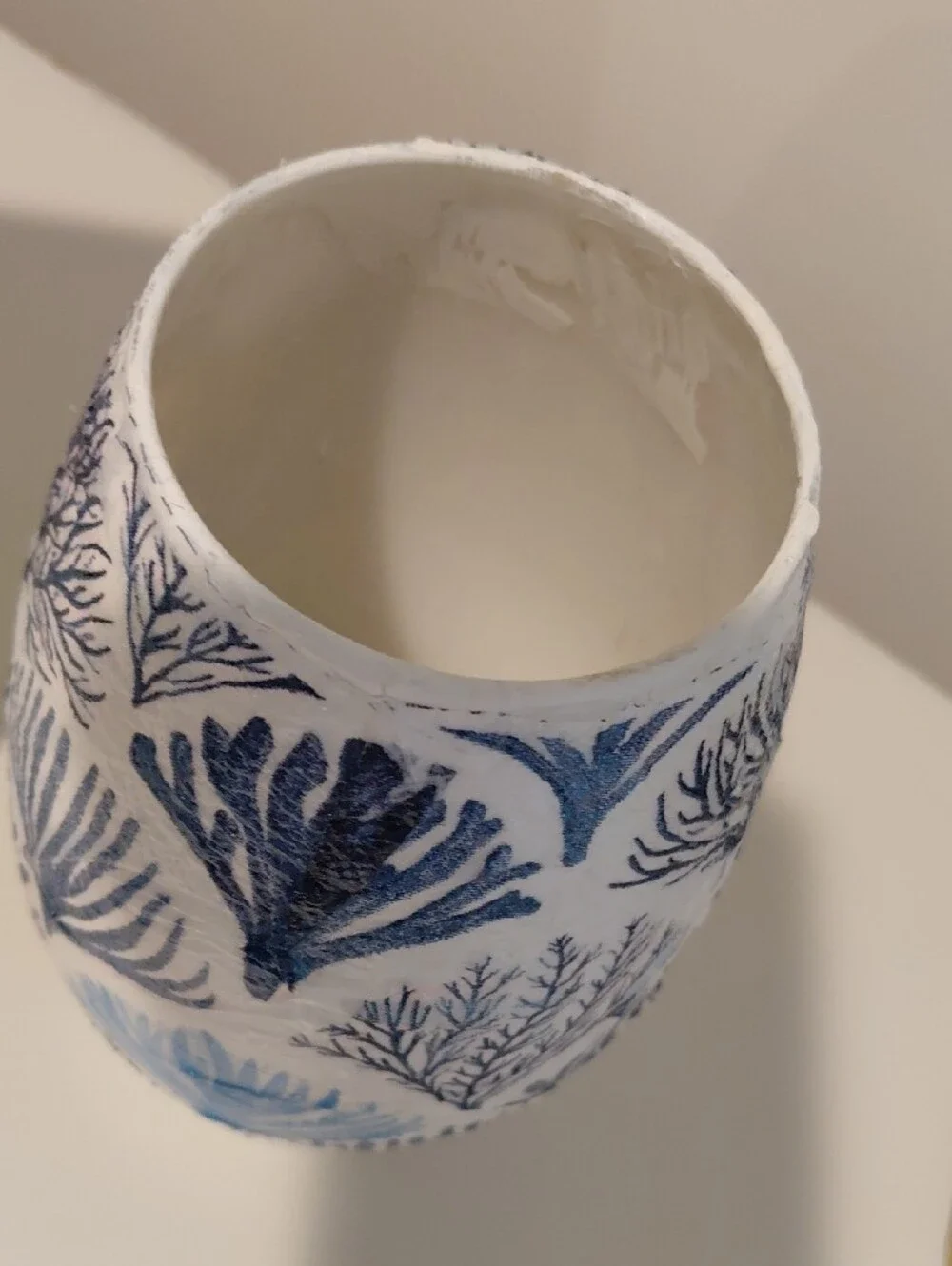 Blue Coral-Print Glass Vase and Frame Set - Home Accents